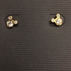 Disney clear gold Mickey Mouse earrings